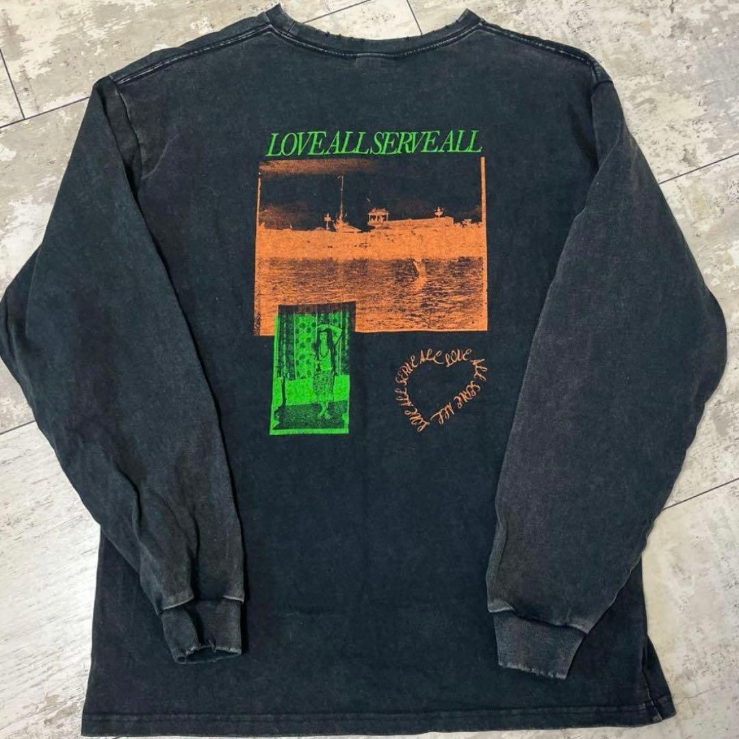 藤井風　ダメージロンT (XL) LOVE ALL SERVE ALL