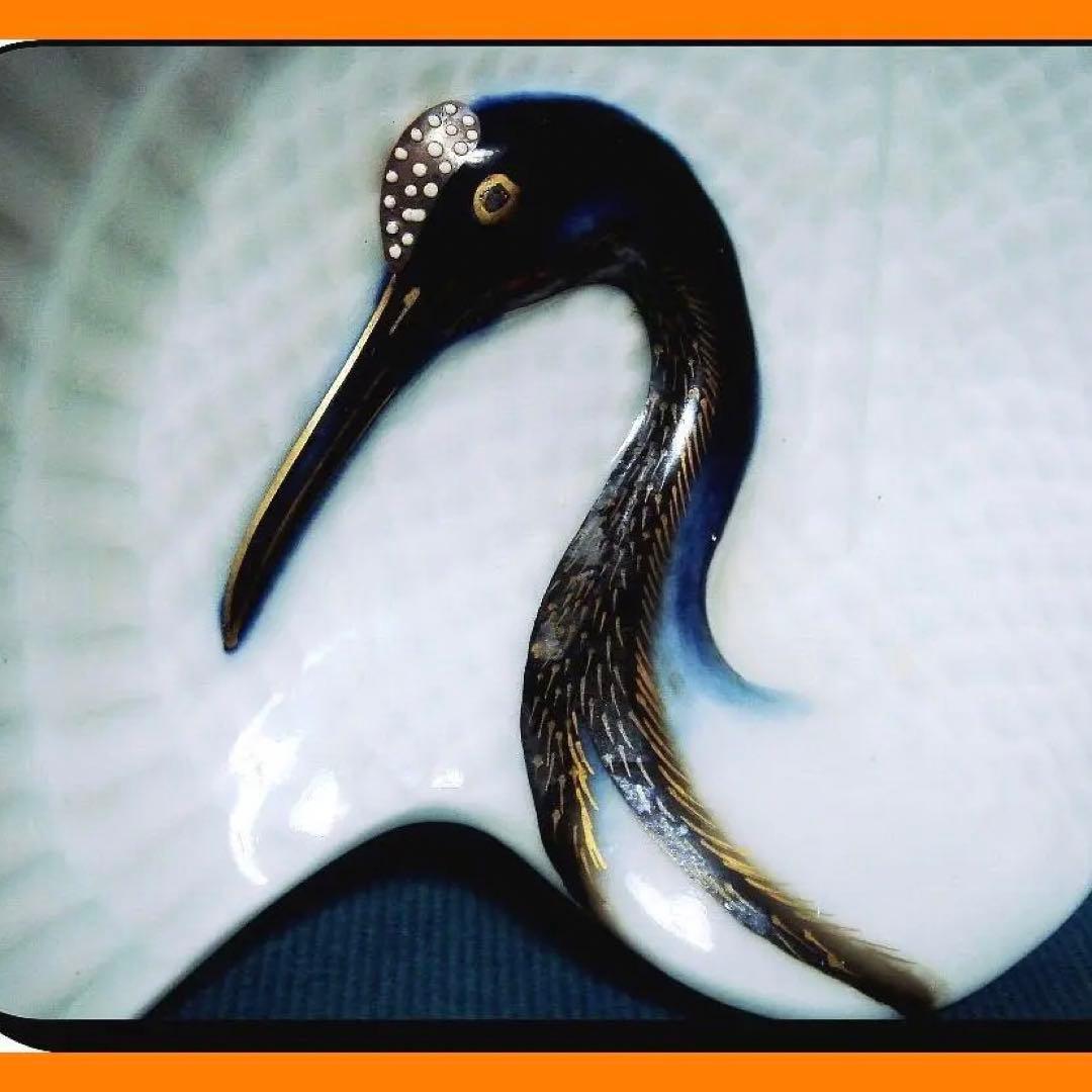 @@840『鶴形 三ッ足皿』　/骨董品 古美術 古玩 アンティーク