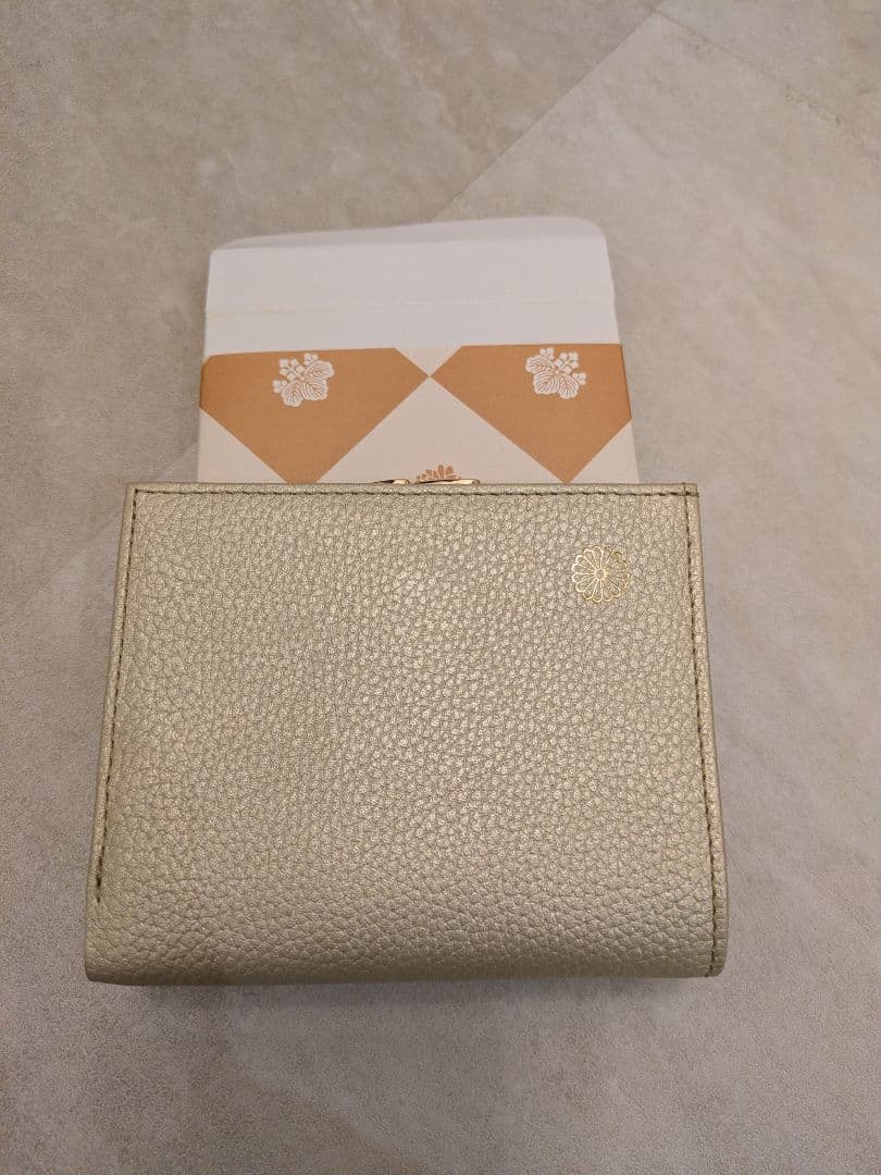 皇居　がま口財布　ゴールド