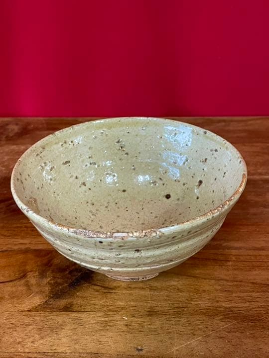 古出雲茶碗 銘:慶雲 裏千家十五代鵬雲斎書付 箱 古楽山 ニュウあり,高台小欠け