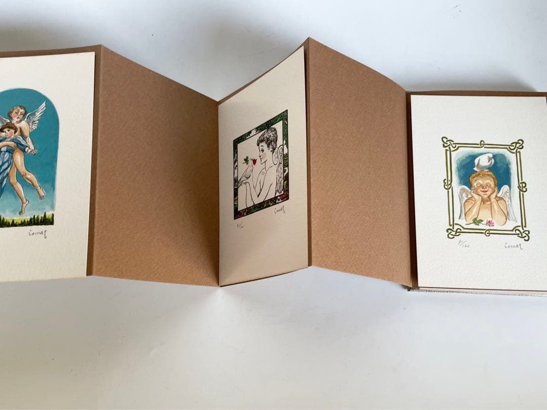 小松崎邦雄　リトグラフ石版画集 12の天使たち専用本型木箱付 限定本