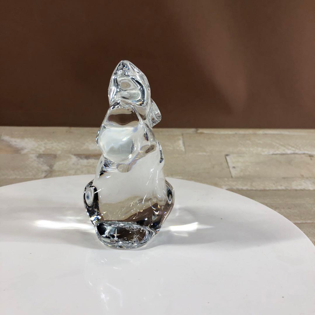 Baccarat ガラス製ネズミの置物 約11cm