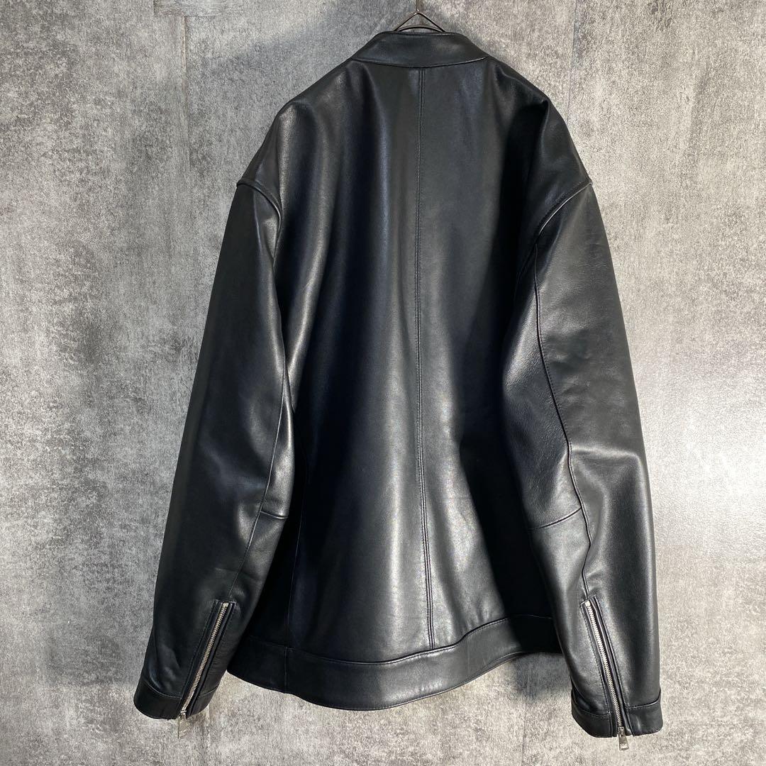 上質ラムレザー　圧倒的存在感 シングルライダース 3XL ゆるダボ 極上レザー