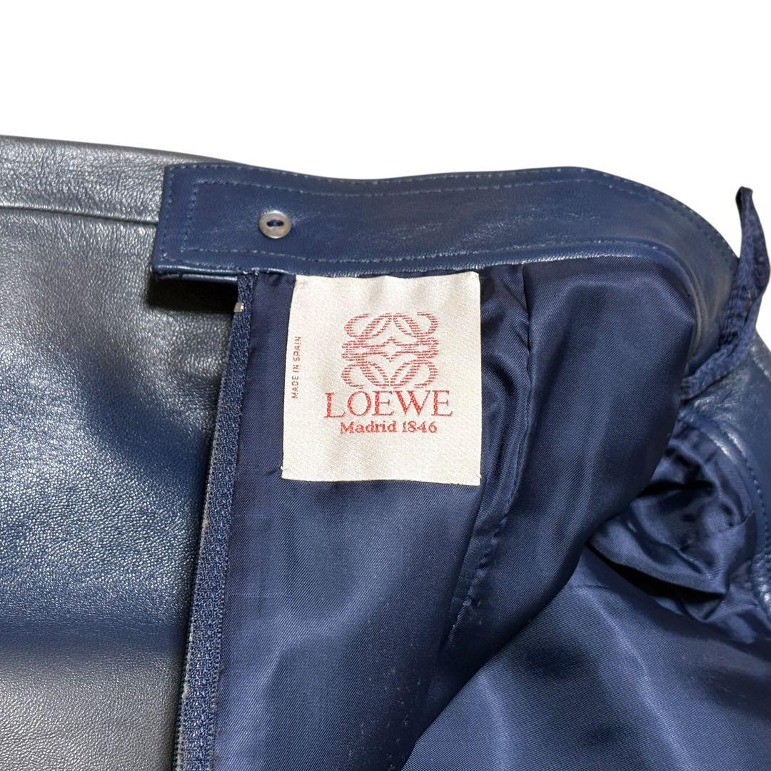 LOEWE ロエベ レザー アナグラム スカート 38