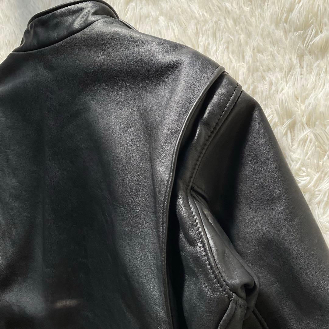 人気✨schott 641 レザージャケット　シングルライダース　38 ブラック
