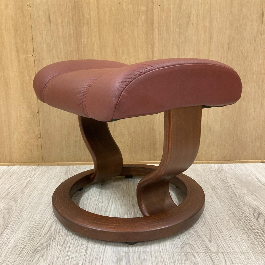 エコーネス 　オットマン フットスツール 本革 ストレスレス