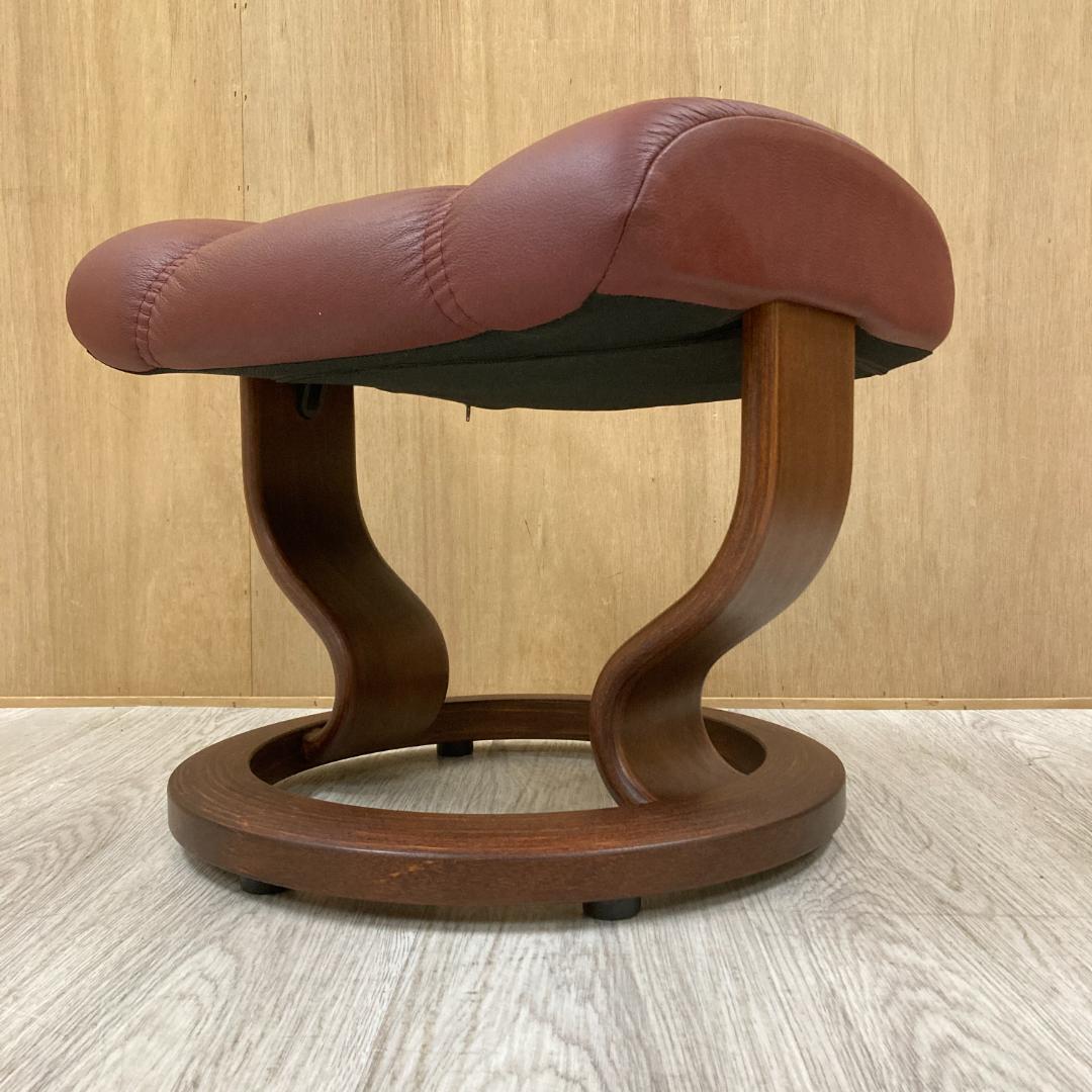 エコーネス 　オットマン フットスツール 本革 ストレスレス