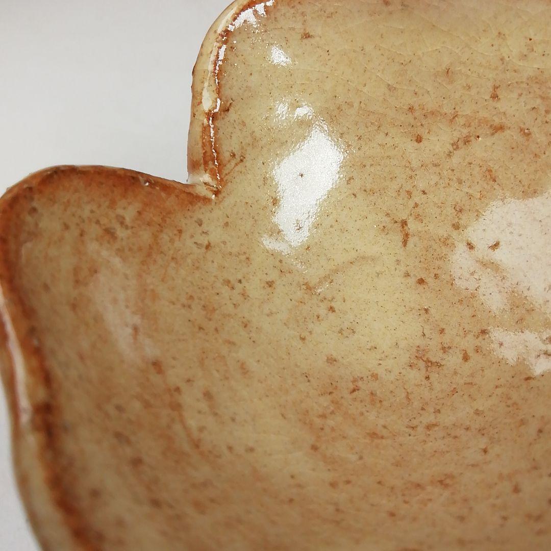 Ｔ７５０　蓋置　『萩焼』『三つ葉蓋置』『田原陶兵衛』　共箱　茶道具