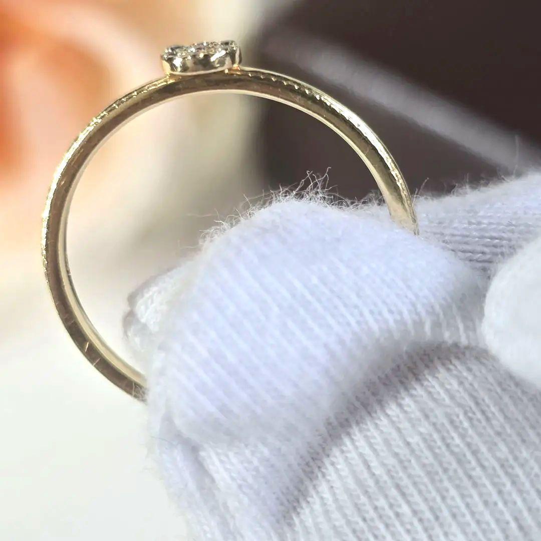 agete　アガット　K10　ダイヤモンドリング シャンデリア 12.５号