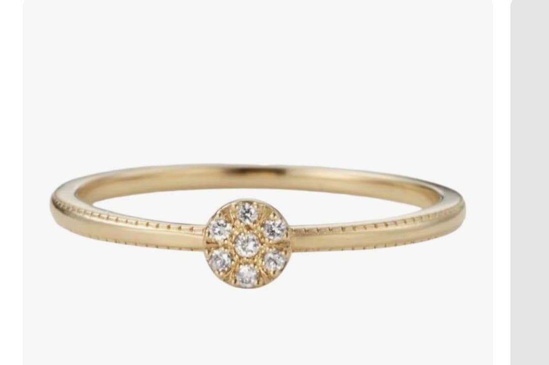 agete　アガット　K10　ダイヤモンドリング シャンデリア 12.５号