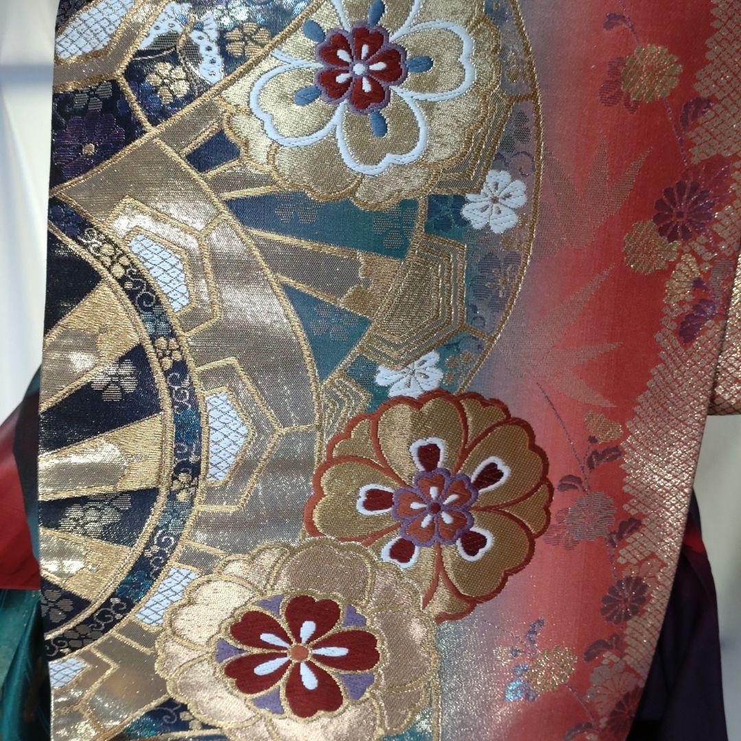 着物 f　振袖・長襦袢セット　金彩　駒刺繍　成人式　卒業式
