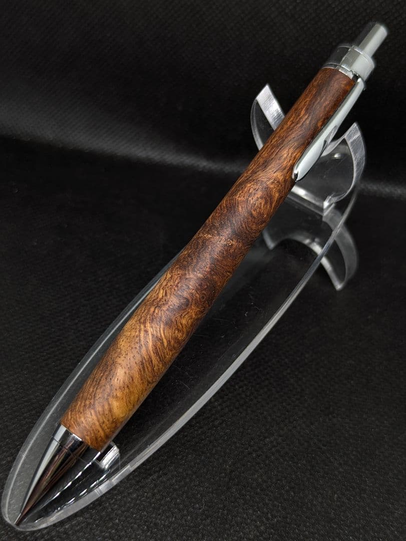 特上杢 アフリカローズウッド 瘤 シャーペン 工房楔監修 加藤金属＋おまけ付き