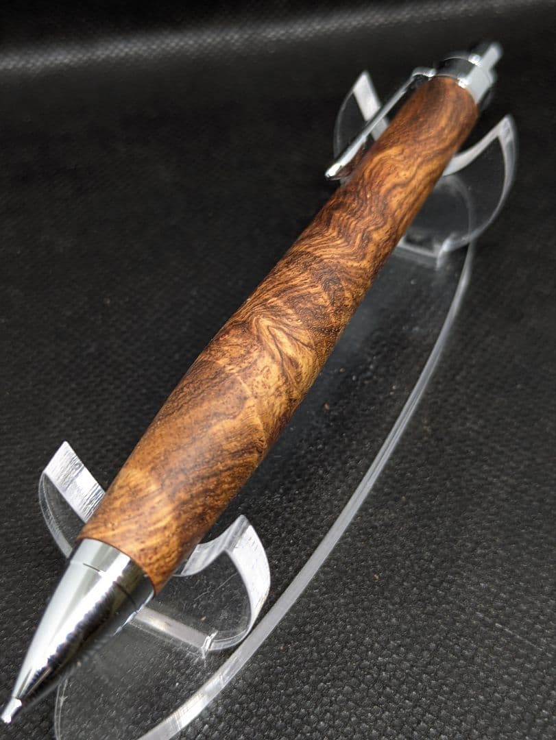 特上杢 アフリカローズウッド 瘤 シャーペン 工房楔監修 加藤金属＋おまけ付き