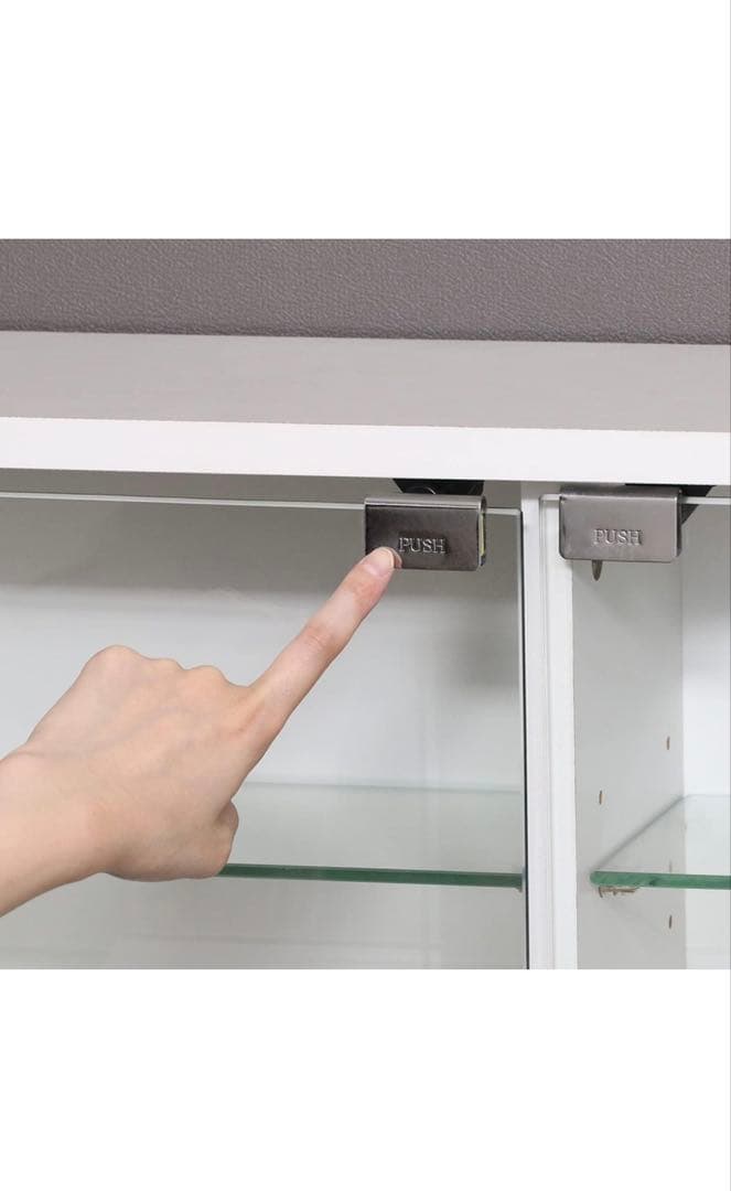 ホワイト ガラスディスプレイケース 90cm