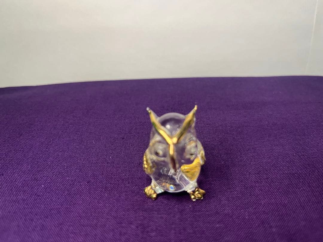 フクロウのガラス細工 GOLD