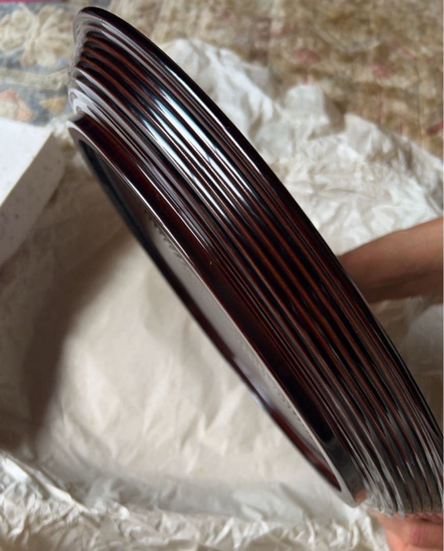 漆塗り 乱盆 一尺一寸六分