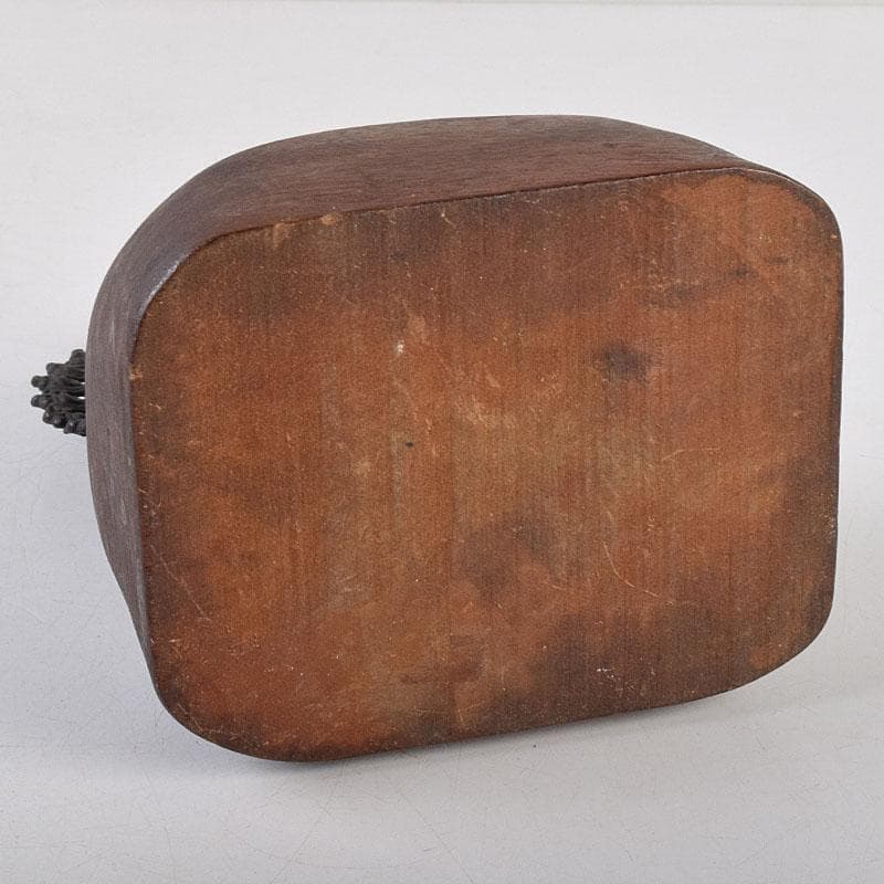 中国　古銅　チベット仏　仏像　置物　木製台座付　M　R9063