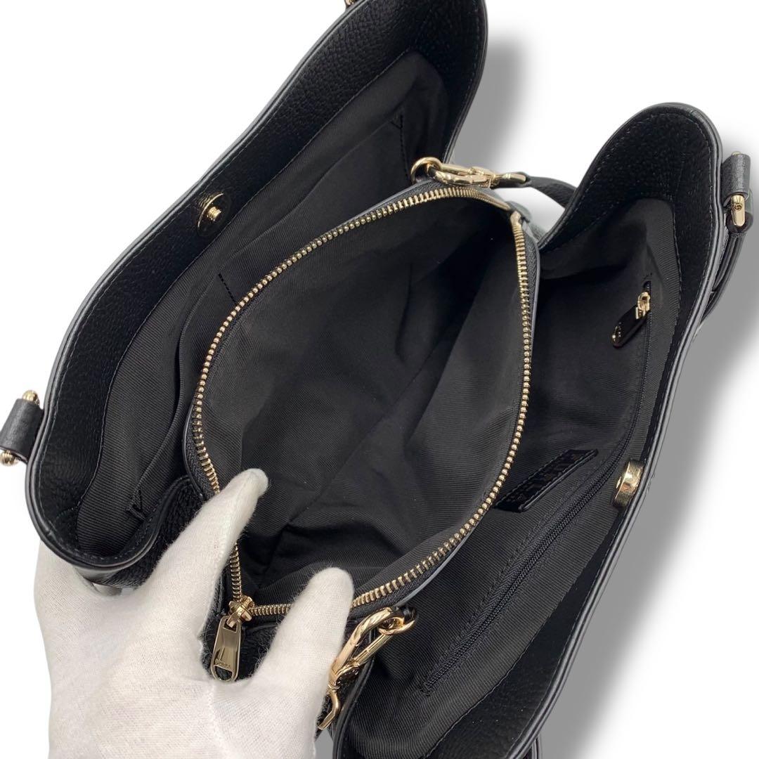 美品・現行✨フルラ ダフネ ハンドバッグ 2way ショルダー レザー ブラック