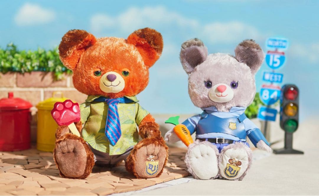 ディズニーストア　ユニベアシティ　ズートピア　ニック　ジュディ　ぬいぐるみ　2点