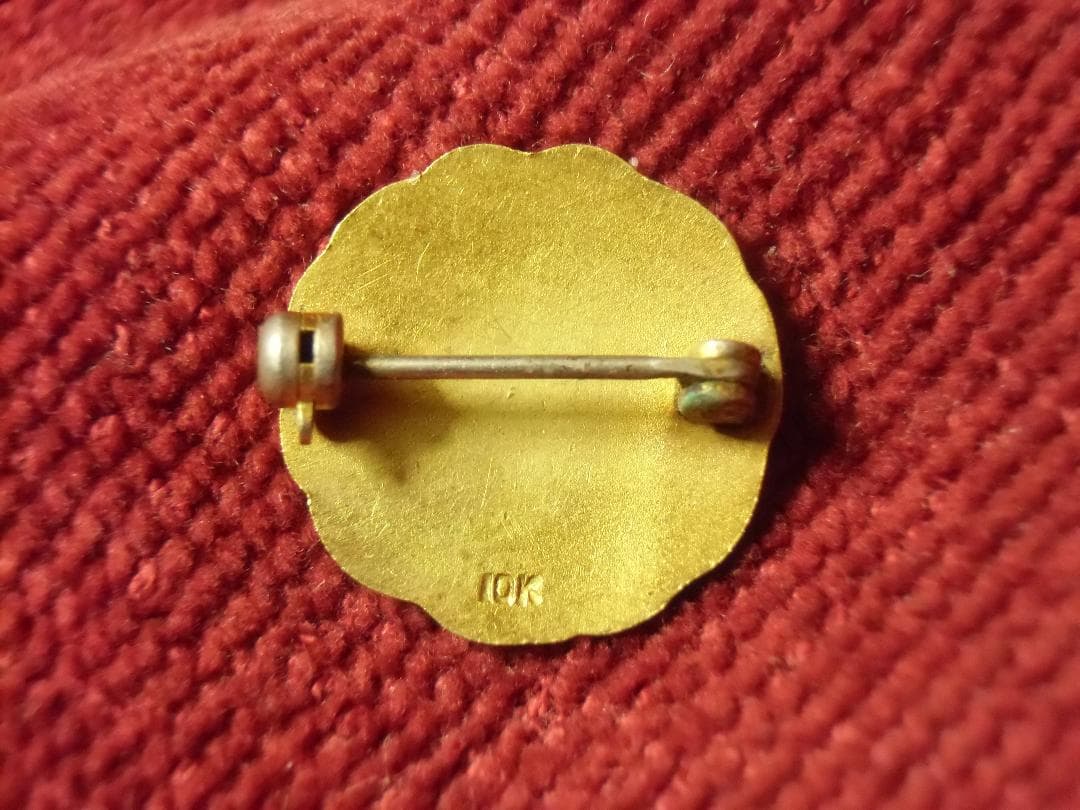 ★１８９７年＊アメリカ＊保護者と牧師の全国会議メンバーバッジ＊１０Ｋ製（実物）