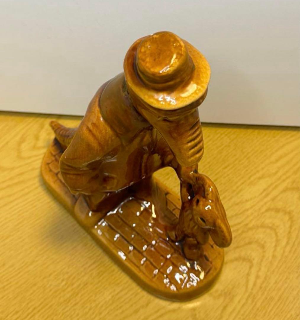 激レア‼️ソビエト　アンティーク　大きなチェブラーシカとゲーナの陶器。