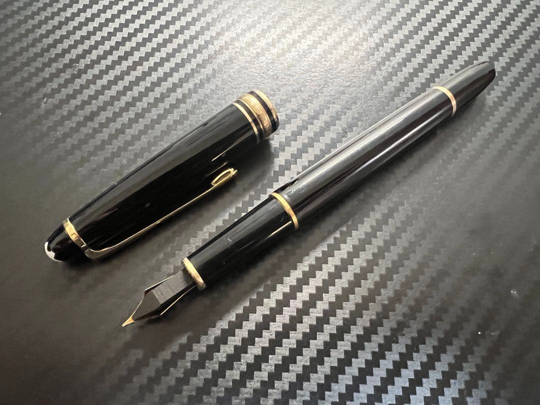 モンブラン マイスターシュテュック 144 万年筆 全金 ブラック F 細字