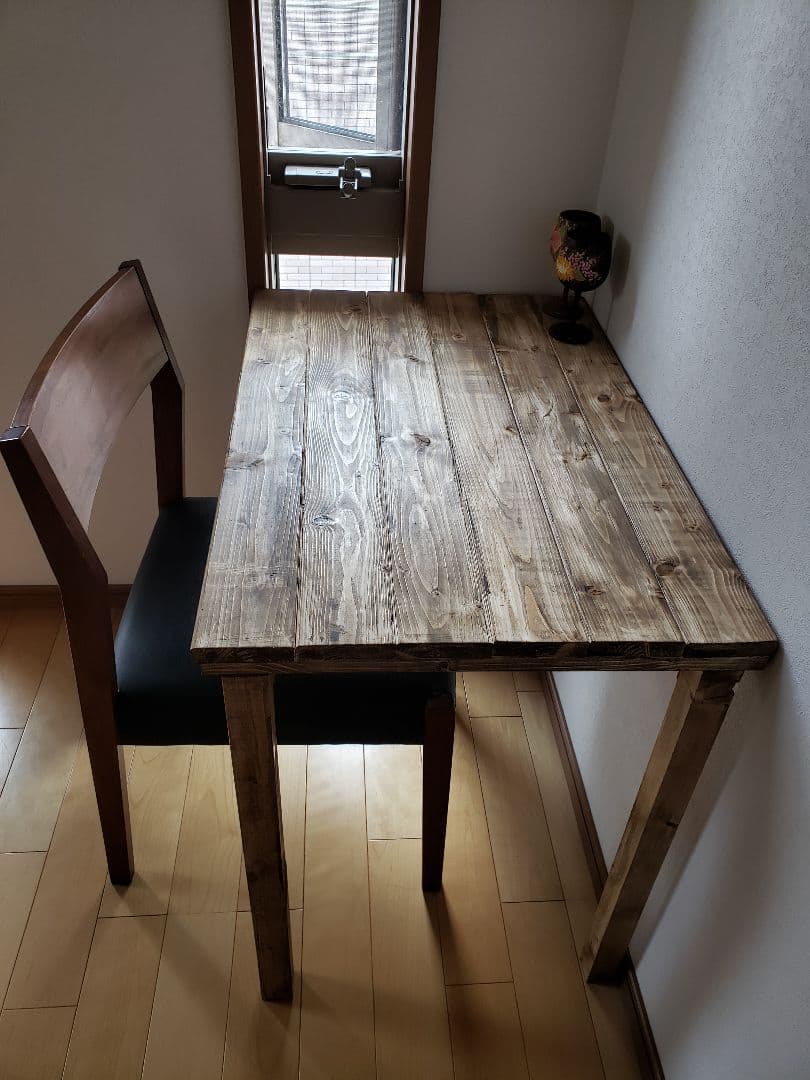 90✕54ジャコビーン　　カフェテーブル　折り畳み式　　無垢材