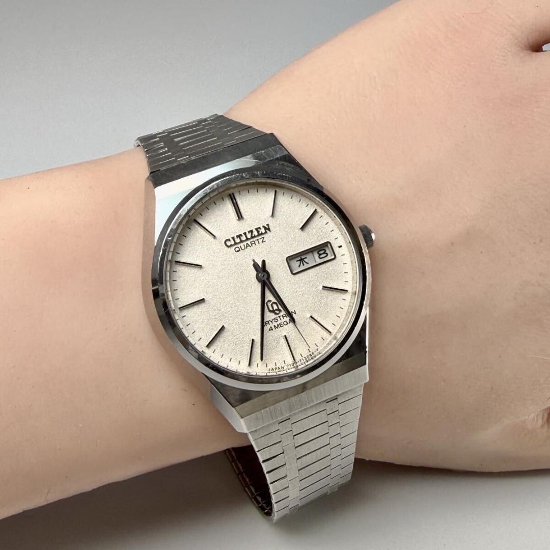 美品【稼働】シチズン クリストロン 4MEGA 腕時計 デイデイト JJ014