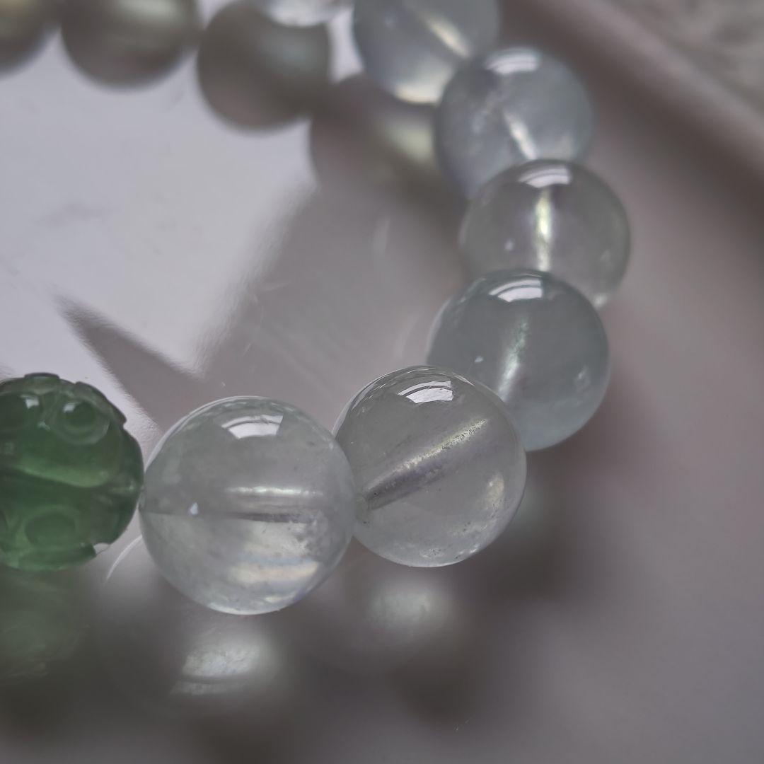 専用です♡新作♡バイカラーサーペンティン♡ふんわりグリーンアクアマリン、フローラ