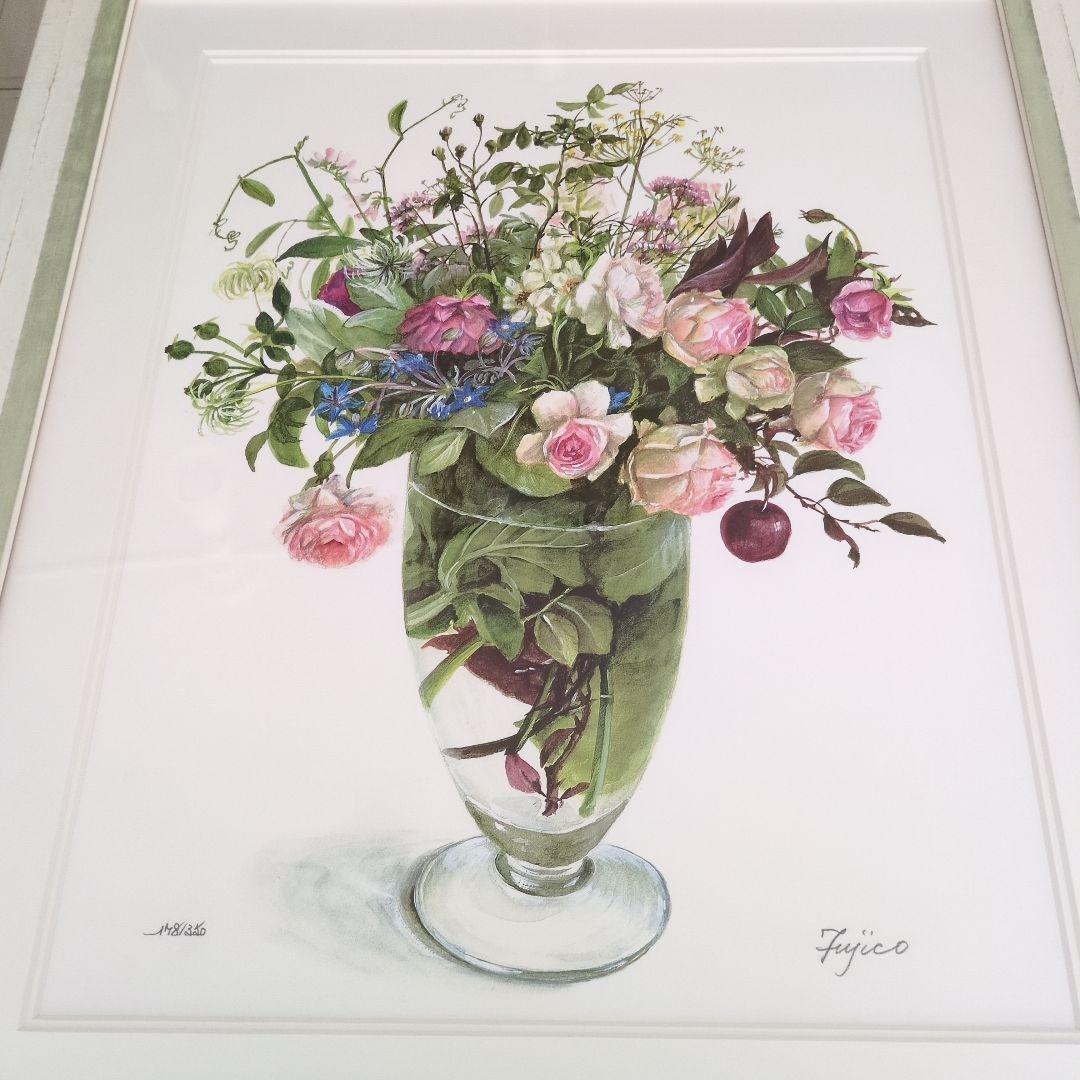 橋本 不二子 額付き 限定版画 サイン・エディション有り 作品証明書付き