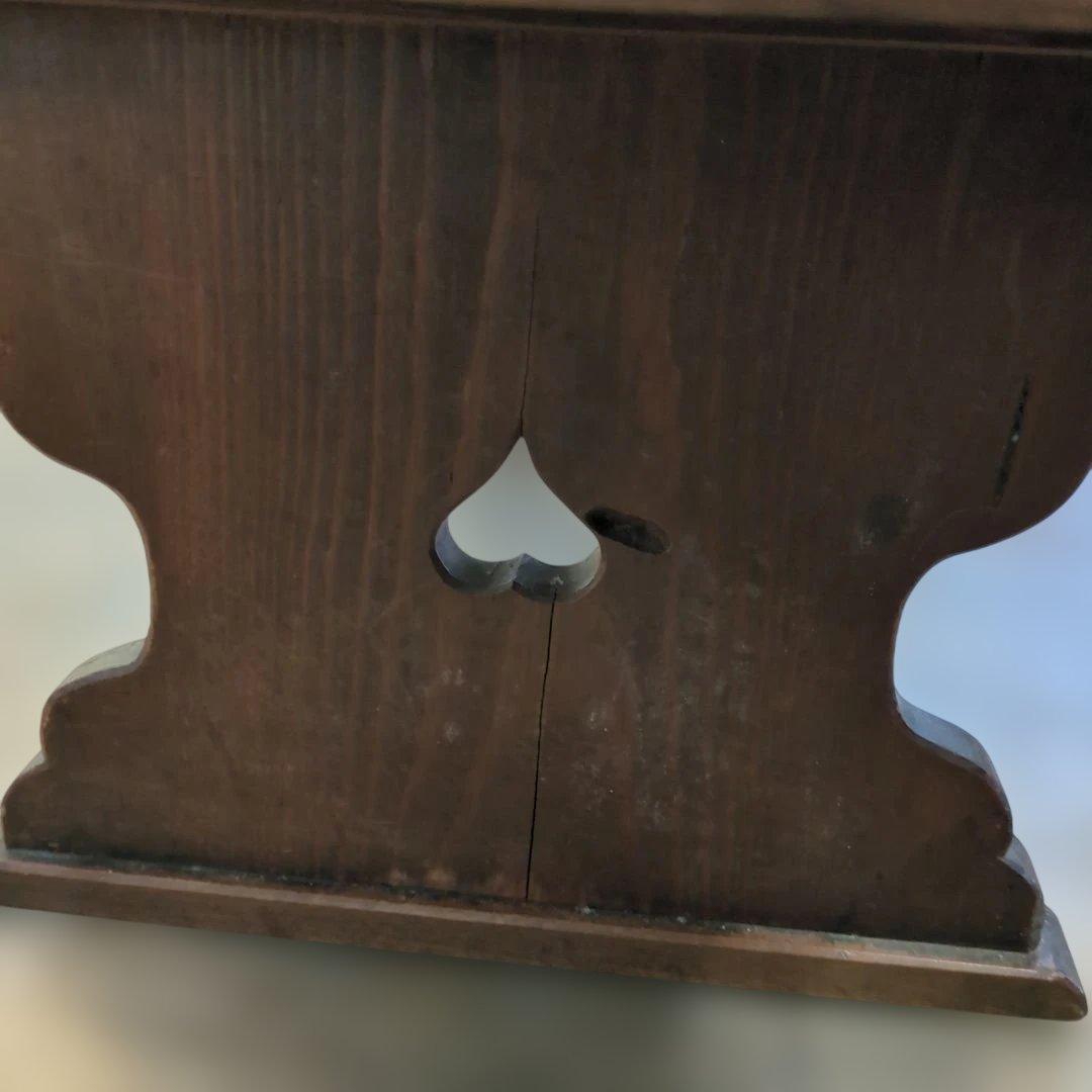 骨董 文机 机 テーブル 木製 引き出し 飾り台　金具 机 台 レトロ