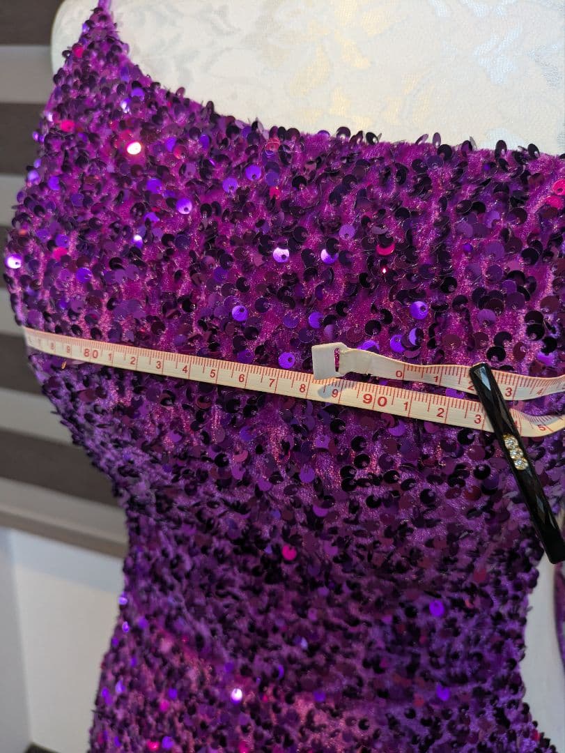 専用★ コンテストドレス マーメイド/パーティ/スパンコール 紫