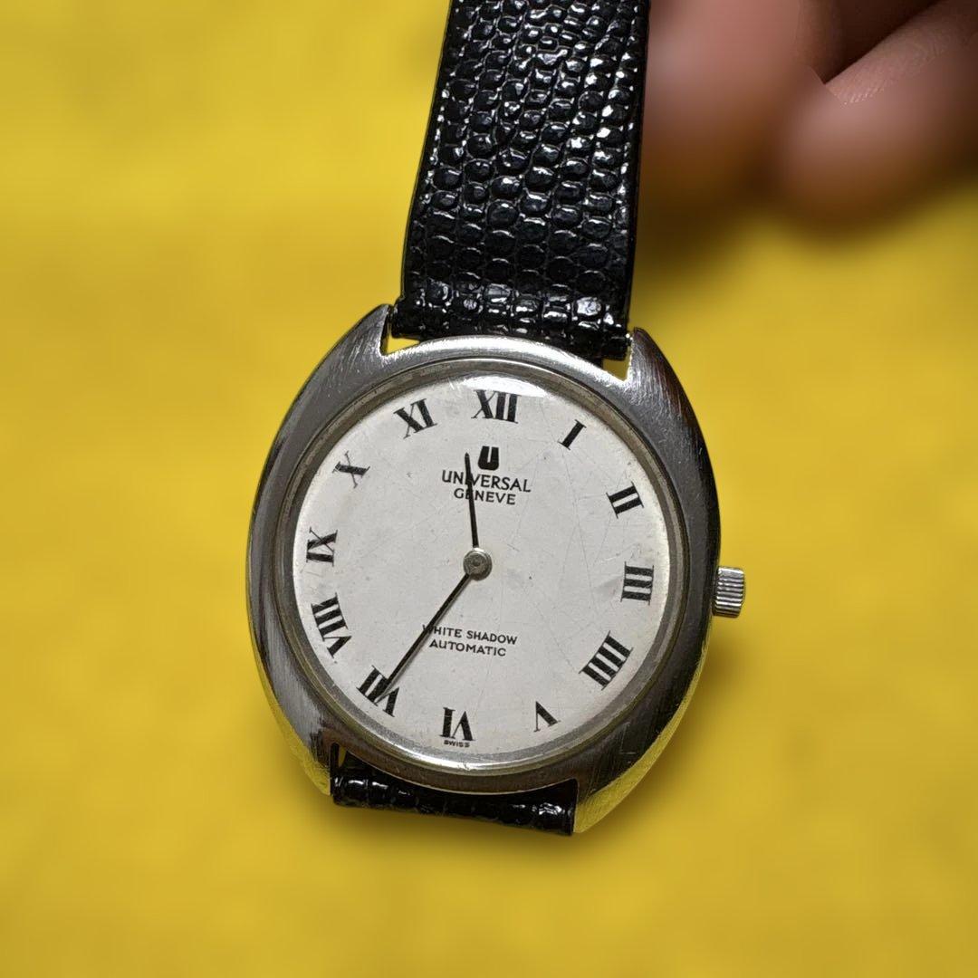 UNIVERSAL GENEVE WHITE SHADOW 自動巻き時計稼働品