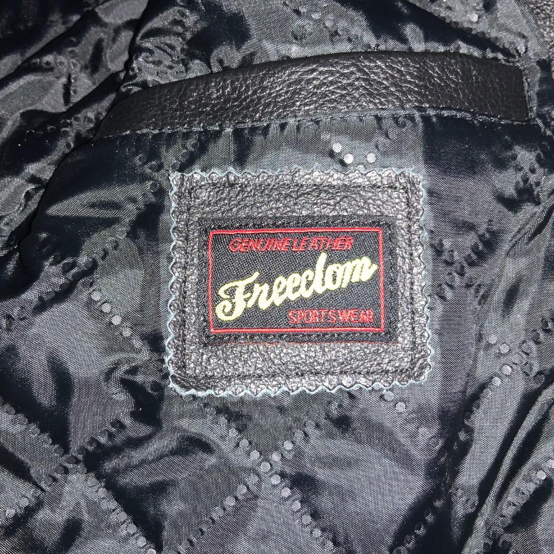 【XL】Freedom 本革レザーライダースジャケット