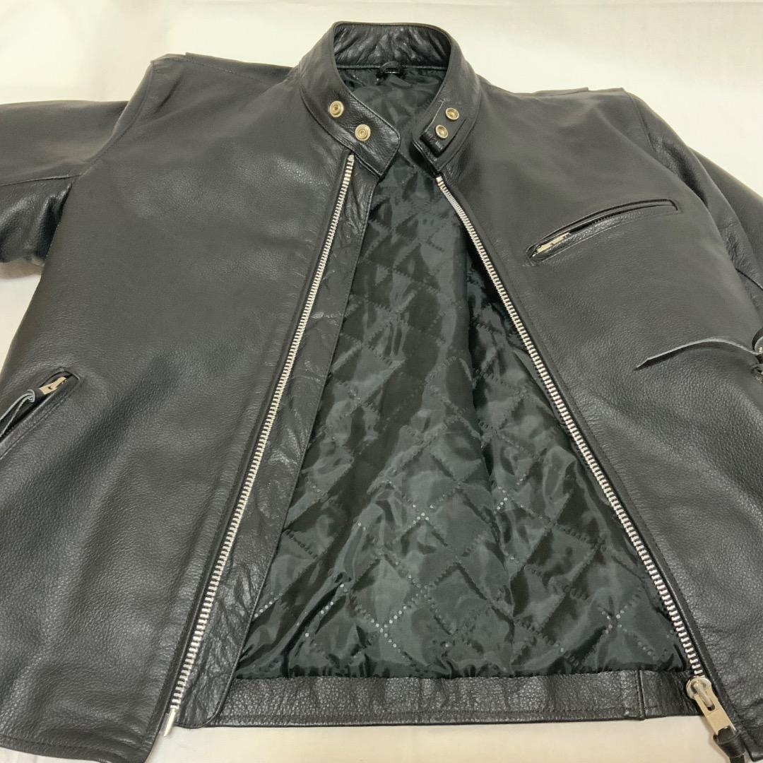 【XL】Freedom 本革レザーライダースジャケット