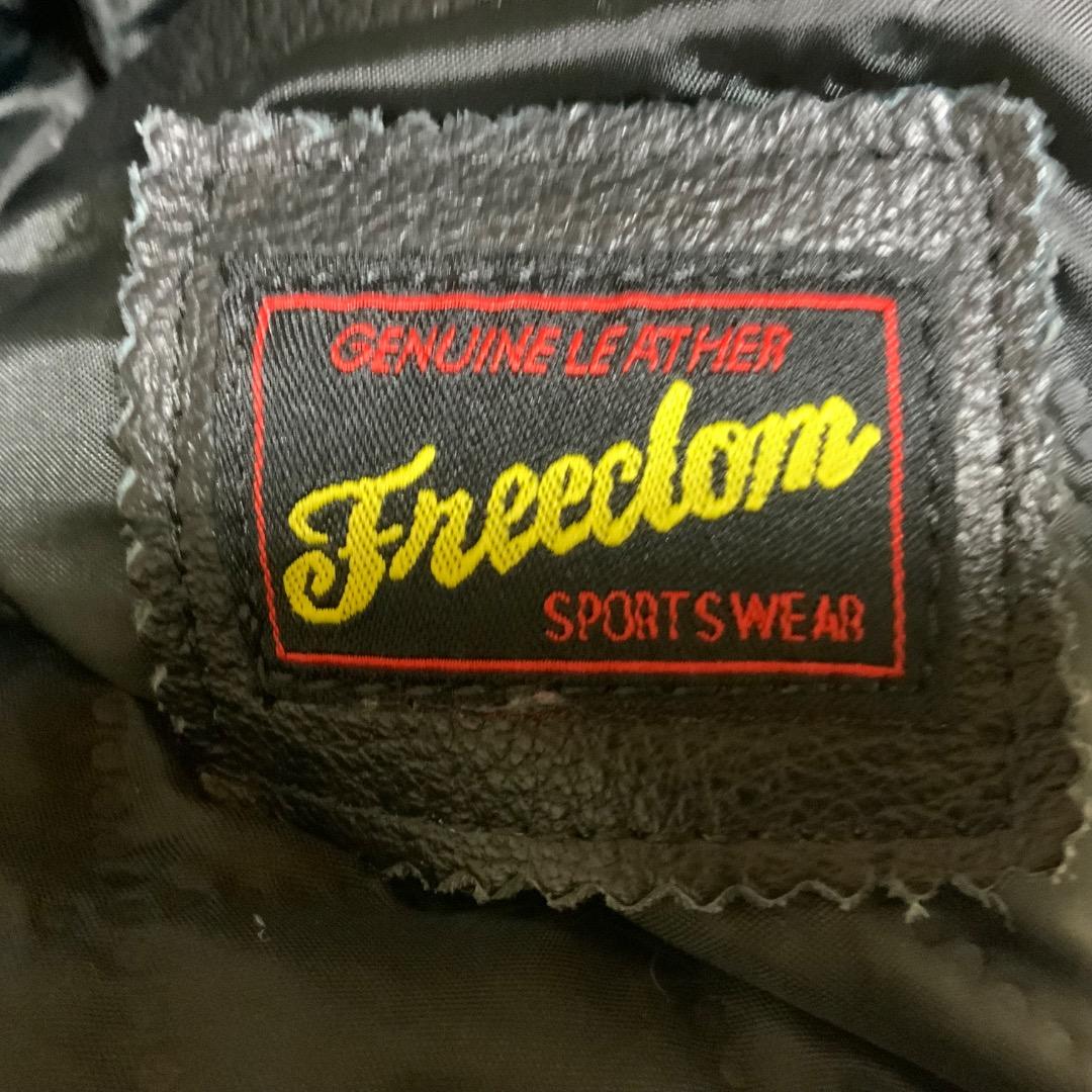 【XL】Freedom 本革レザーライダースジャケット