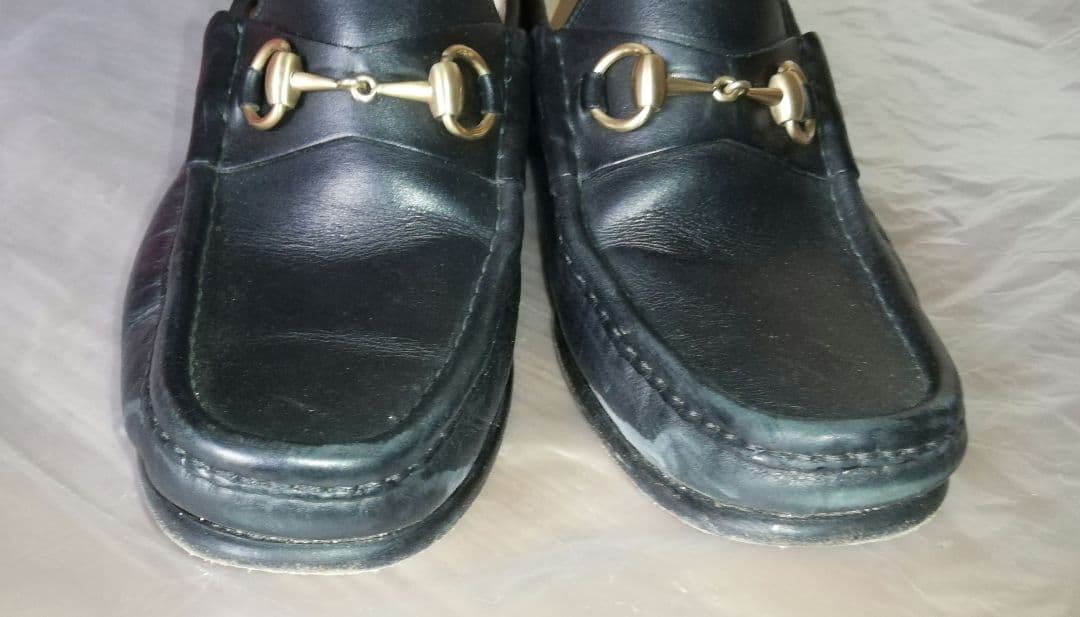 グッチ GUCCI 化粧箱袋付き ホースビットモカシン 約25.5cm 革靴