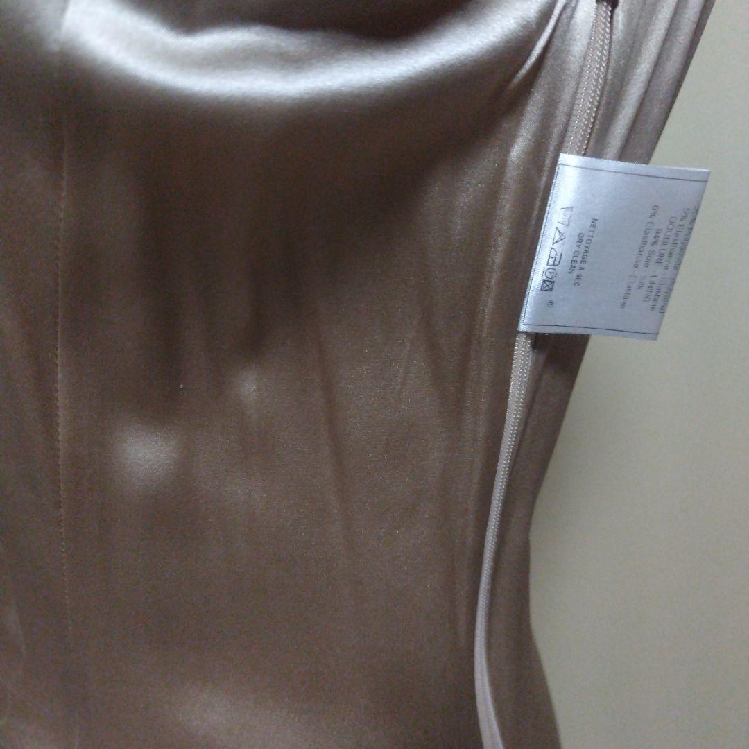 galliano ベージュ ドレープタイトドレス