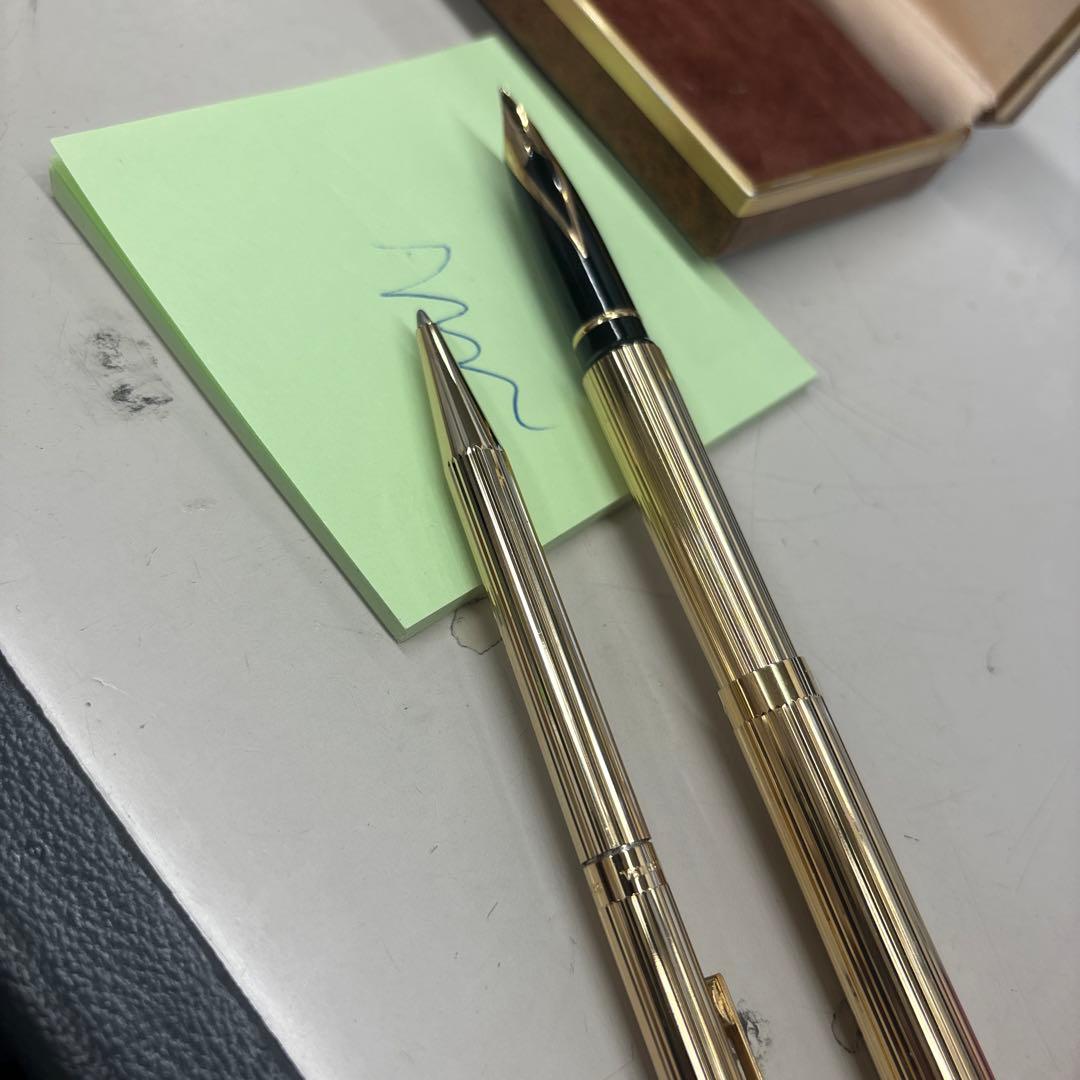 B5486【ヴィンテージ】SHEAFFER 14K万年筆&ボールペン