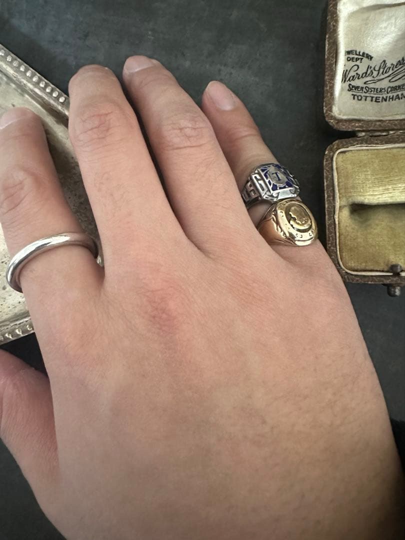 希少　ヴィンテージ　リング　925 アンティーク　アメリカ　シグネット