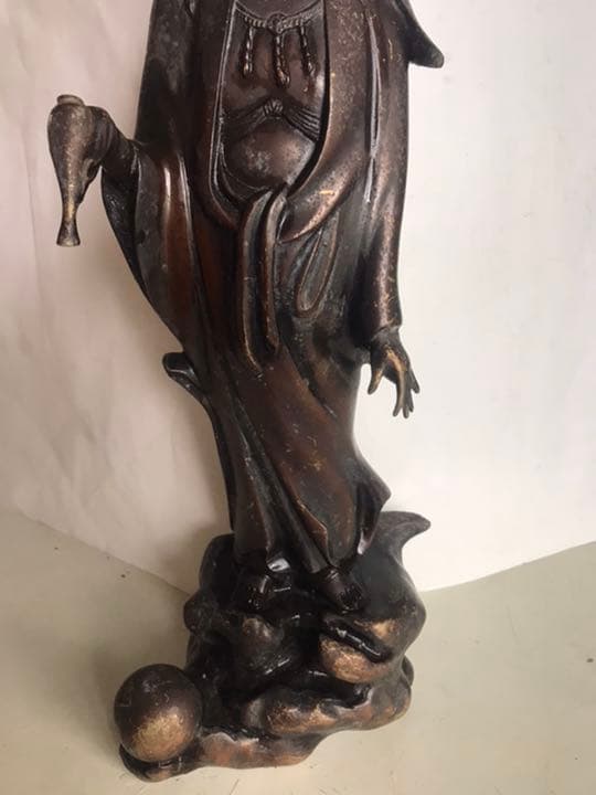 仏教美術，古銅製仏像，高45cm，重5000克。