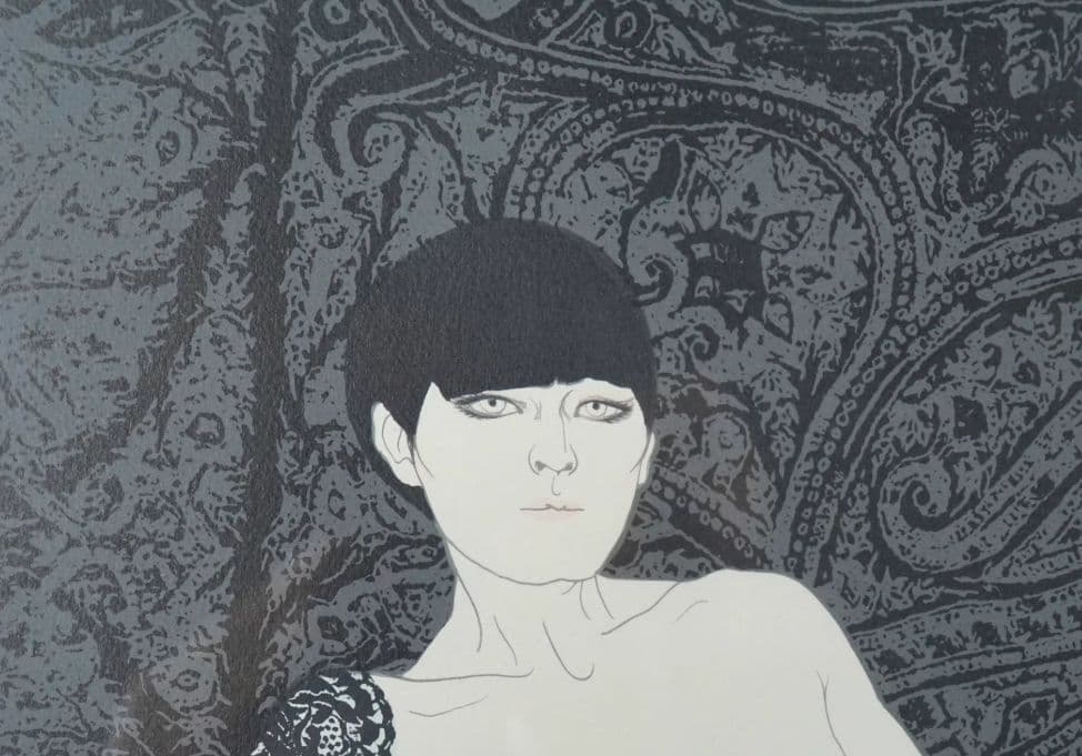 加山又造 レースの裸婦1 石版画挂额