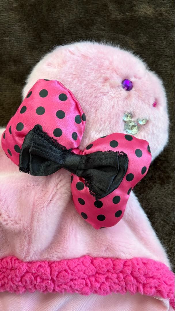 【R様】ディズニーリゾート購入 ミニー風 耳付き帽子 58cm ピンク