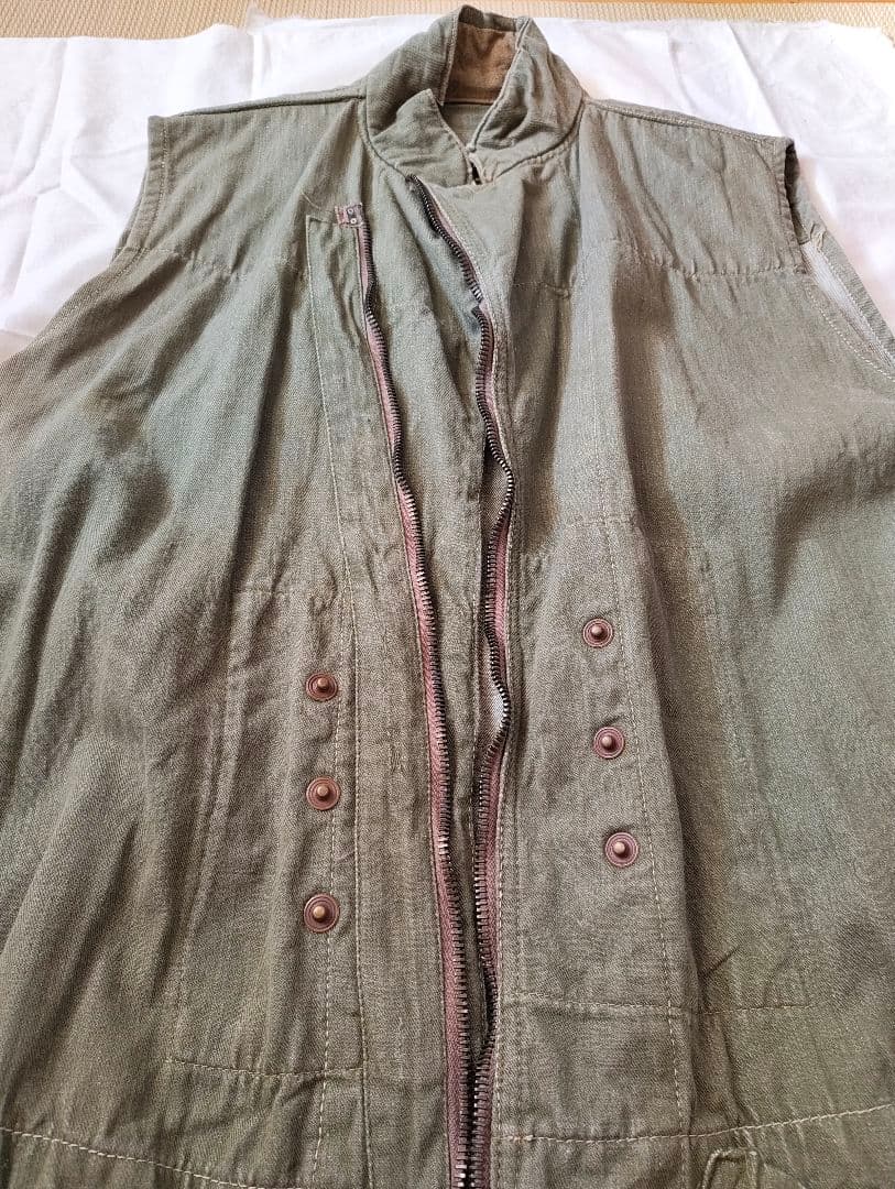 vintage イギリス軍 グリーンデニムベスト