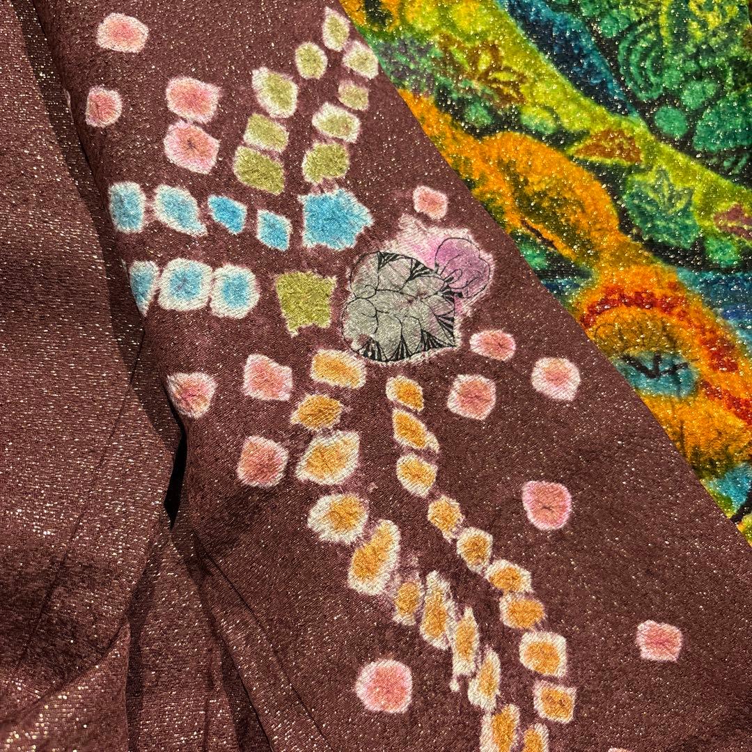 【1/1】振袖（作家物）☆風景画（紅色）