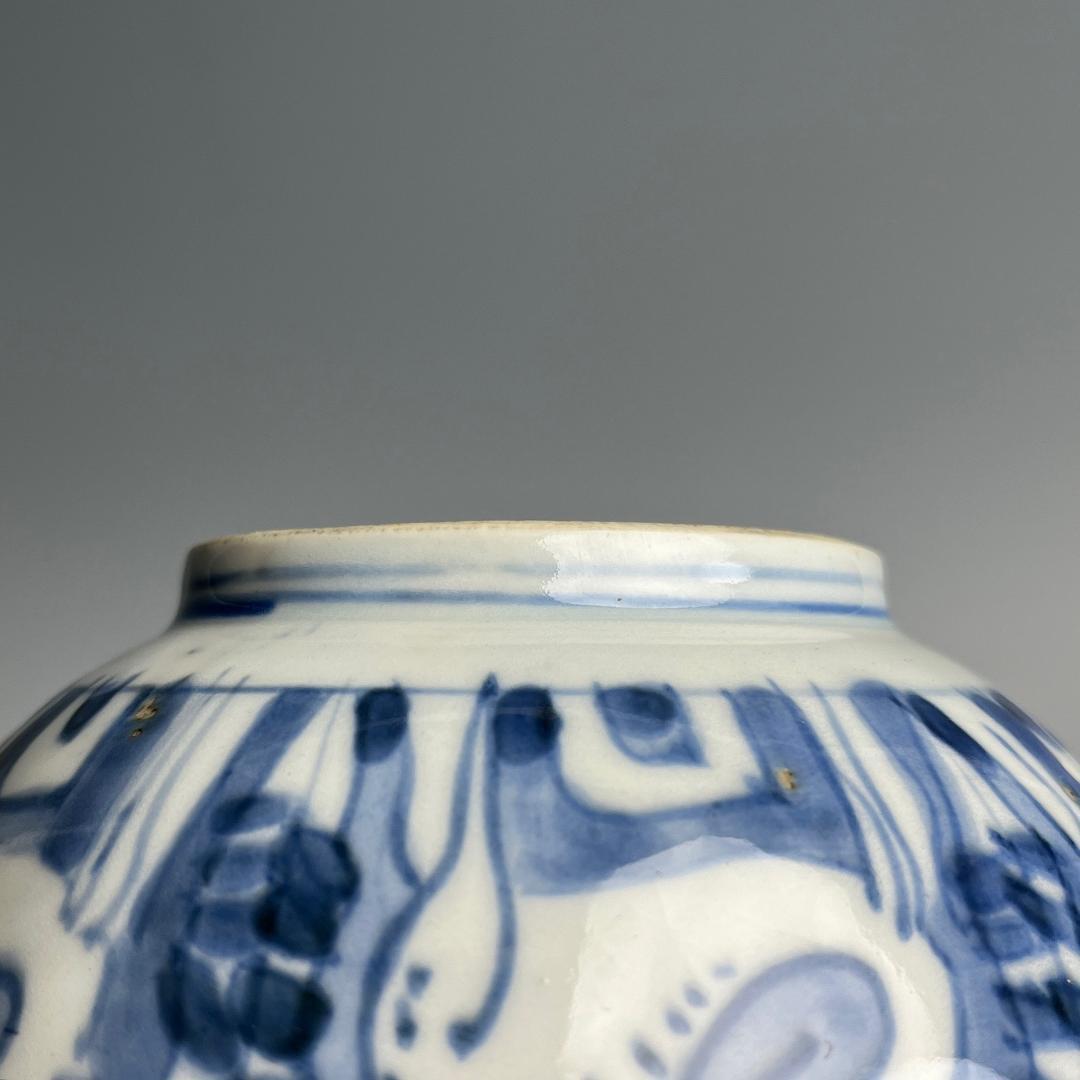 鹿紋鉢 古染付 明時代 中国美術 擺件 旧家 766+