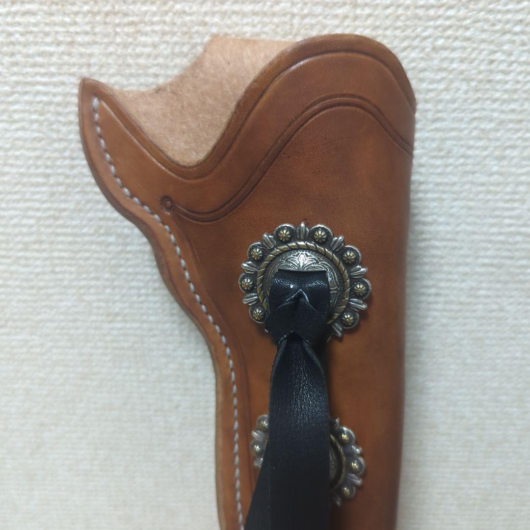 ウエスタン　ホルスター　コンチョ付き【51ネイビー/60アーミー】【手縫い】