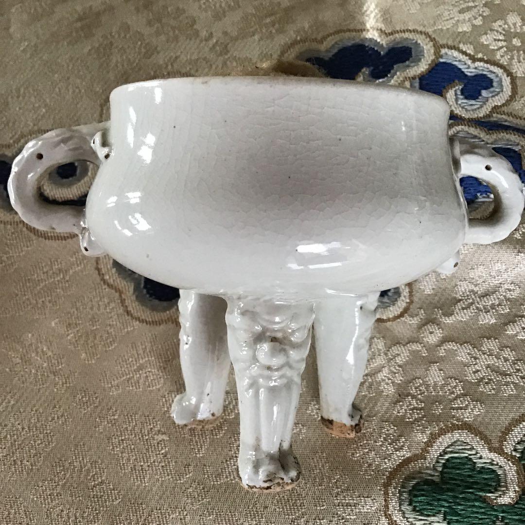 【徳化窯 白高麗香炉】