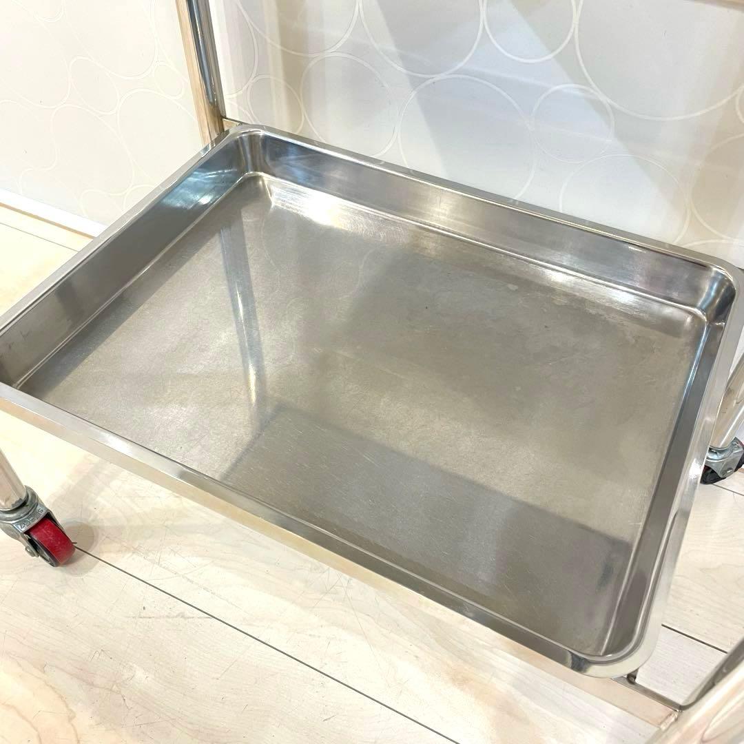 業務用 ステンレス 3段ワゴン 医療 サロン 鍼灸 インダストリアル キャスター