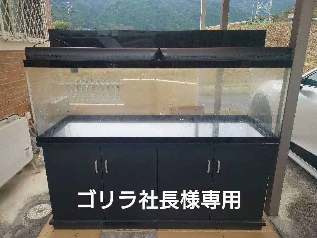 上部濾過槽付きアクリル水槽＋水槽台セット 1800×600×600 引取り限定